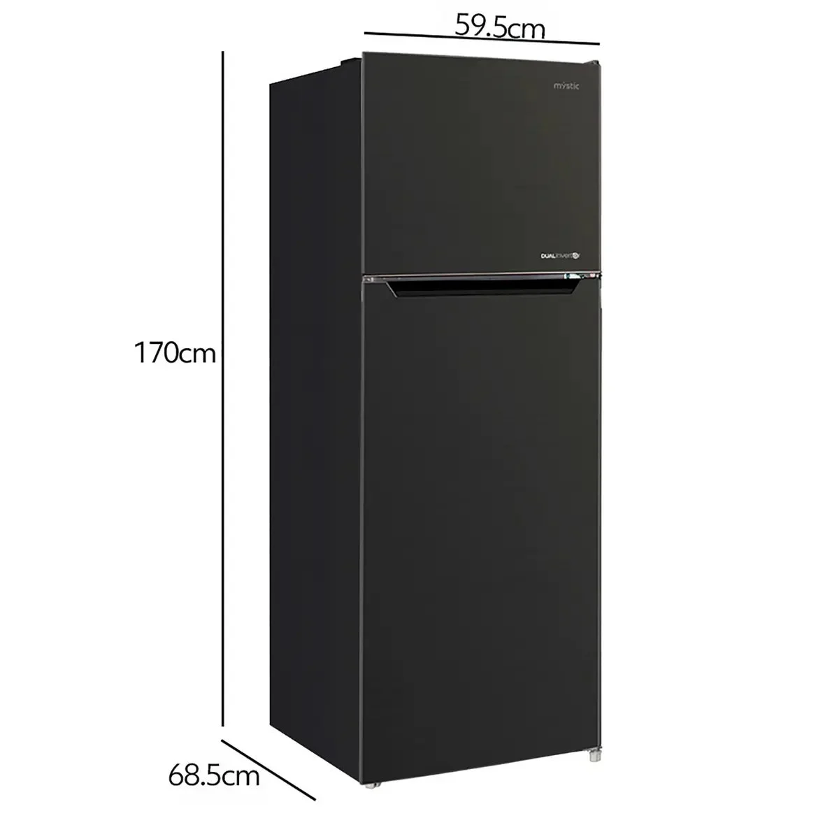 Geladeira Mystic Frost Free Dual Inverter Duplex 349L Inox Mate 127V MY-RF-N358DSSBR - AP / MT