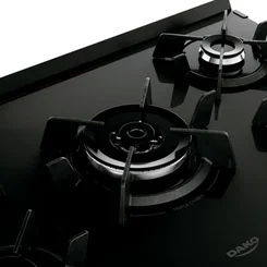 Fogão Dako Magister 5 Bocas Mesa de Vidro Preto Automático - AP / MT