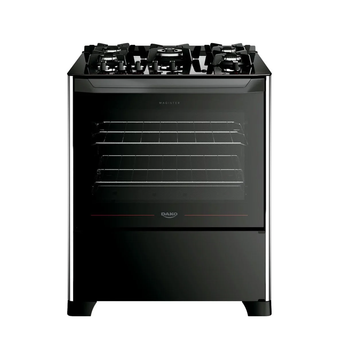 Fogão Dako Magister 5 Bocas Mesa de Vidro Preto Automático - AP / MT