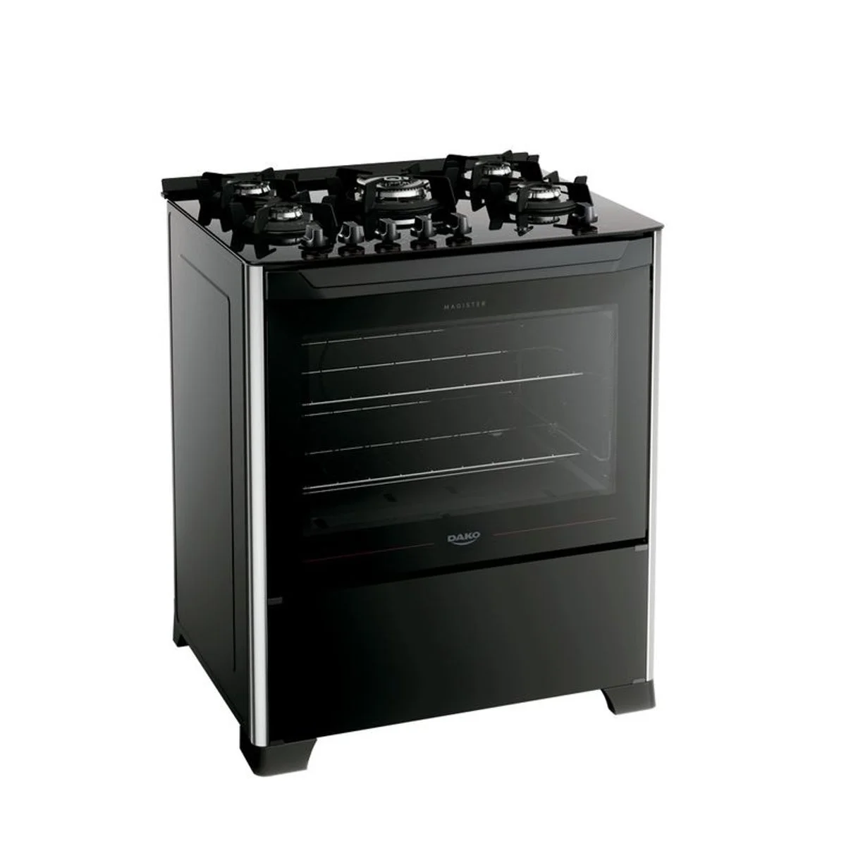 Fogão Dako Magister 5 Bocas Mesa de Vidro Preto Automático - AP / MT