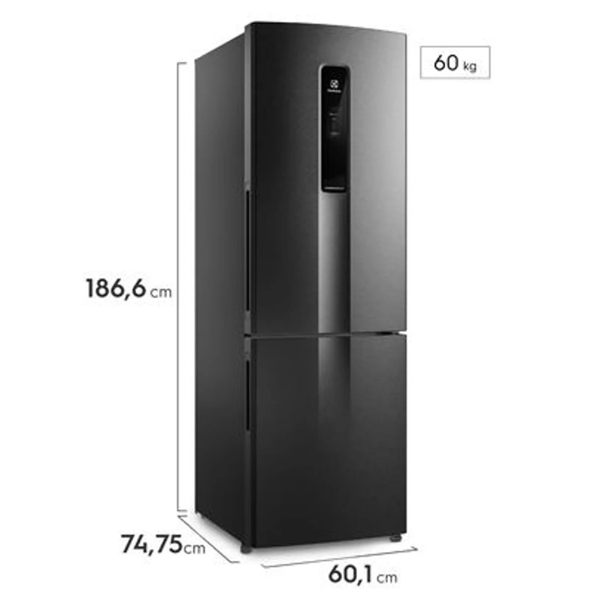 Refrigerador Electrolux Frost Free Inverter 400L Efficient AutoSense Rapid Freeze Inverse Black Inox Look IB6B Bivolt - AP / MT