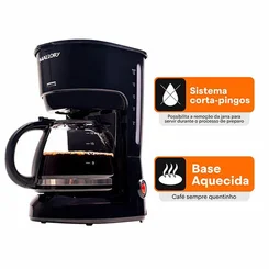 Cafeteira Elétrica Mallory Aroma Plus 18x 127V 750ml Preto - AP / MT