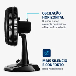 Ventilador de Mesa Mondial Turbo 30cm 6 Pás VT-30-NB 127V - AP / MT