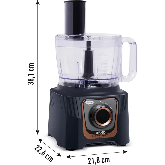 Multiprocessador Arno Multichef MP72 700W 24 Funções Preto 127V - AP / MT