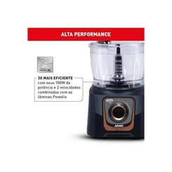 Multiprocessador Arno Multichef MP72 700W 24 Funções Preto 127V - AP / MT