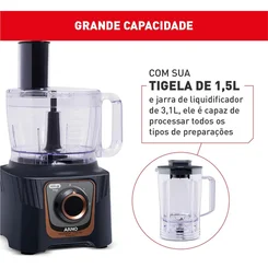 Multiprocessador Arno Multichef MP72 700W 24 Funções Preto 127V - AP / MT