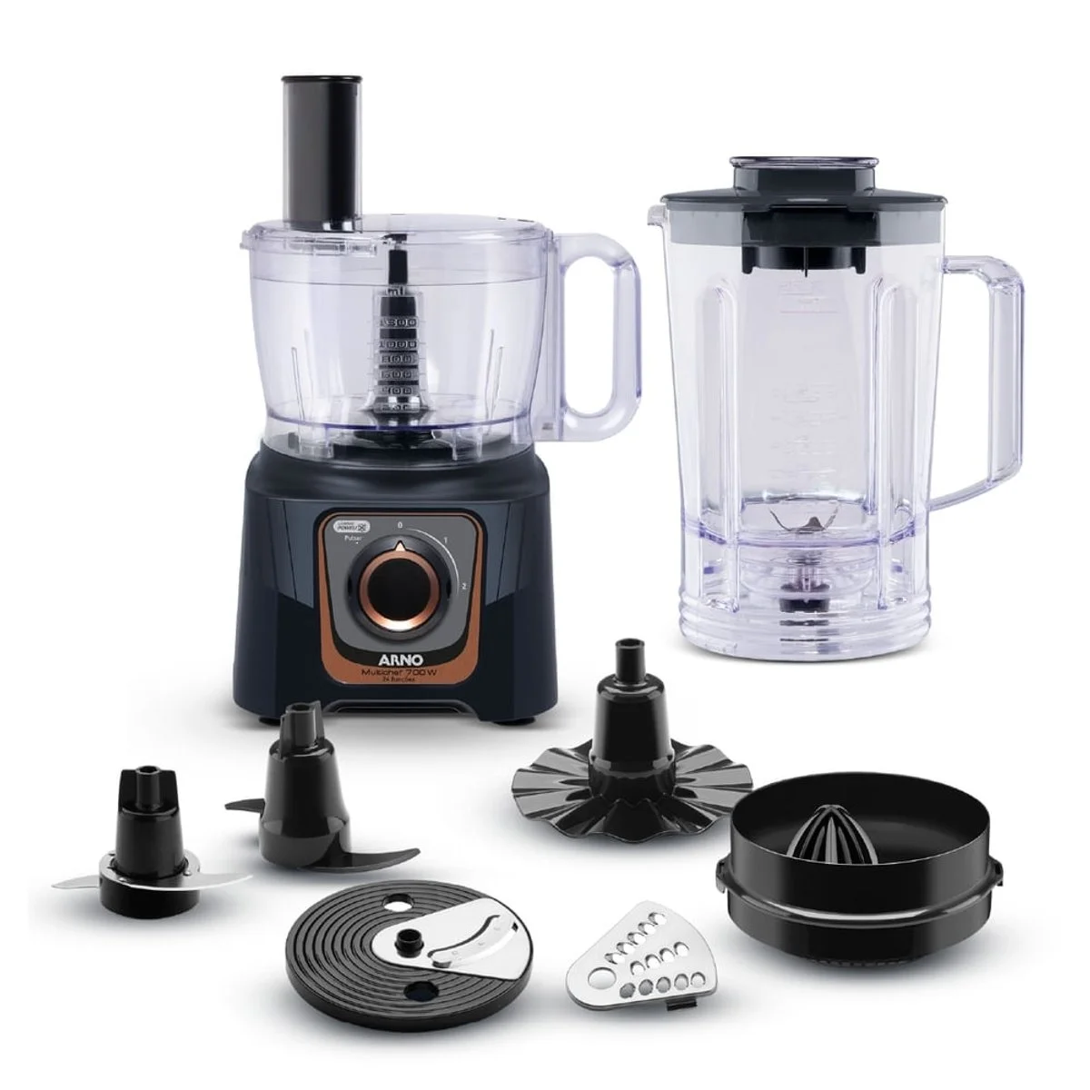 Multiprocessador Arno Multichef MP72 700W 24 Funções Preto 127V - AP / MT