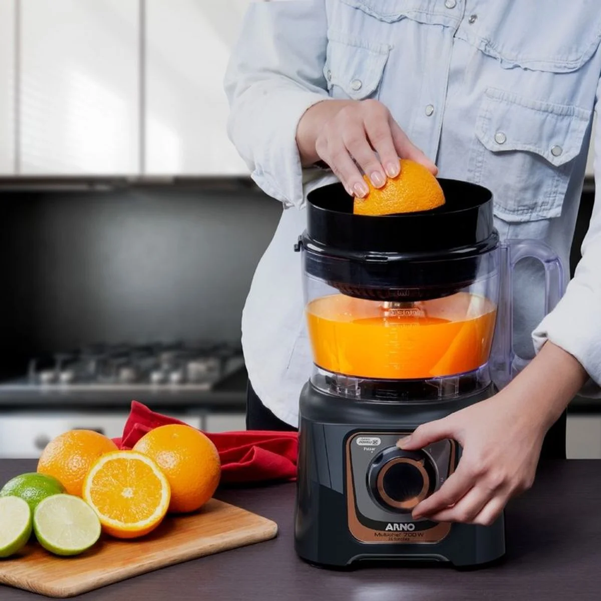 Multiprocessador Arno Multichef MP72 700W 24 Funções Preto 127V - AP / MT