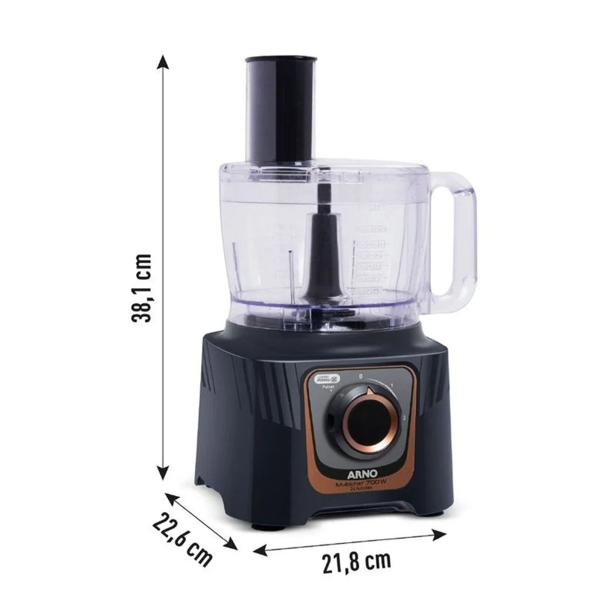 Multiprocessador Arno Multichef MP72 700W 24 Funções Preto 127V - AP / MT