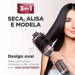 Escova Secadora Mondial Grey Rose Keratin ES-11-BI 1200W Bivolt - AP / MT
