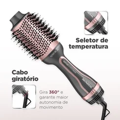 Escova Secadora Mondial Grey Rose Keratin ES-11-BI 1200W Bivolt - AP / MT