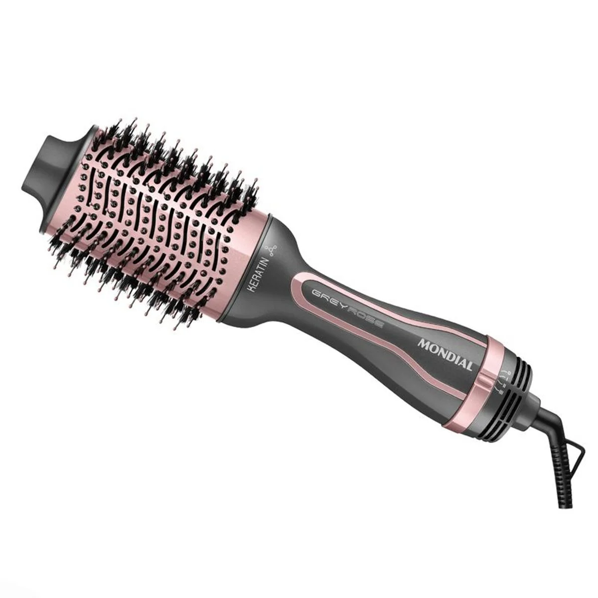 Escova Secadora Mondial Grey Rose Keratin ES-11-BI 1200W Bivolt - AP / MT