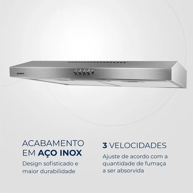 Depurador de Ar Mondial 60cm Inox DP60-01 127V - AP / MT