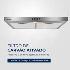 Depurador de Ar Mondial 60cm Inox DP60-01 127V - AP / MT