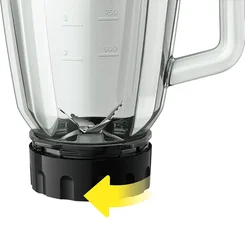 Liquidificador Philips Walita Série 5000 Jarra de Vidro 1200W Preto 2L 127V RI2242/93 - AP / MT
