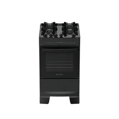 Fogão Atlas Mônaco Top Glass 4 Bocas Preto Mesa de Vidro Bivolt - AP / MT