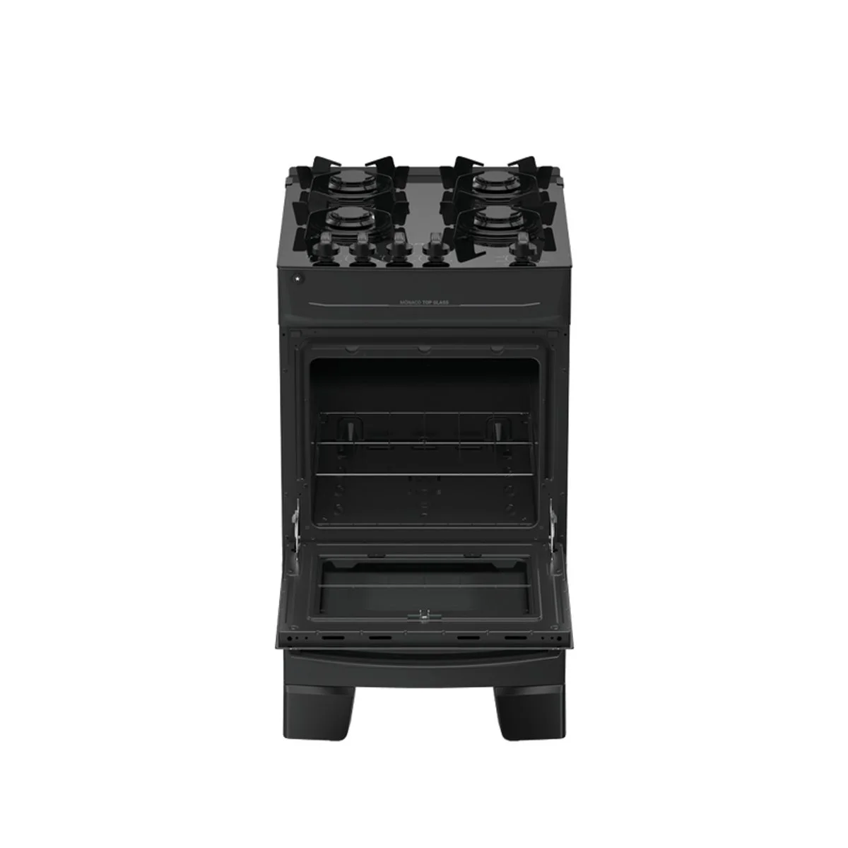 Fogão Atlas Mônaco Top Glass 4 Bocas Preto Mesa de Vidro Bivolt - AP / MT
