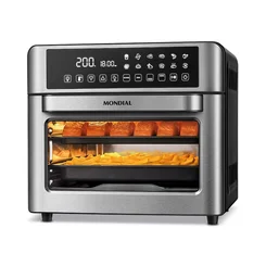 Air Fryer Forno Oven Digital Mondial 25L Preto Inox 2000W AFO-25L-BI 127V - AP / MT