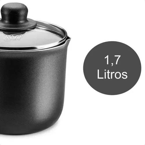 Fervedor de Alumínio Antiaderente Grafite Nº 14 1,7L sem Tampa MTA - AP / MT