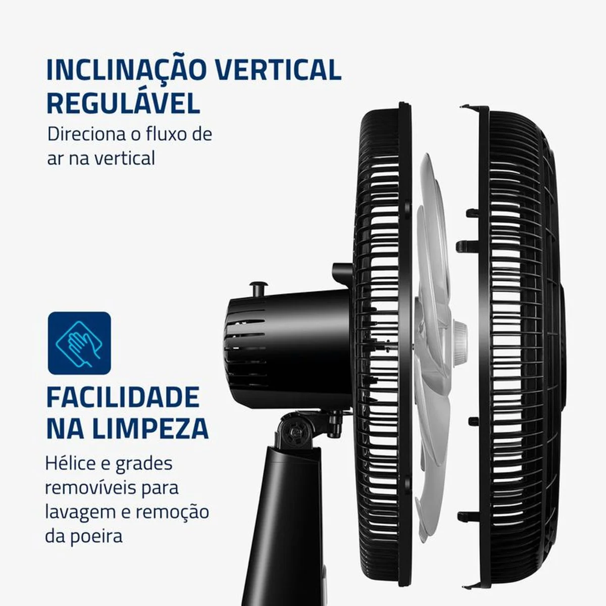 Ventilador de Mesa Mondial Turbo 8 Pás 40cm NVT-40-8P-B 140W Preto 127V - AP / MT