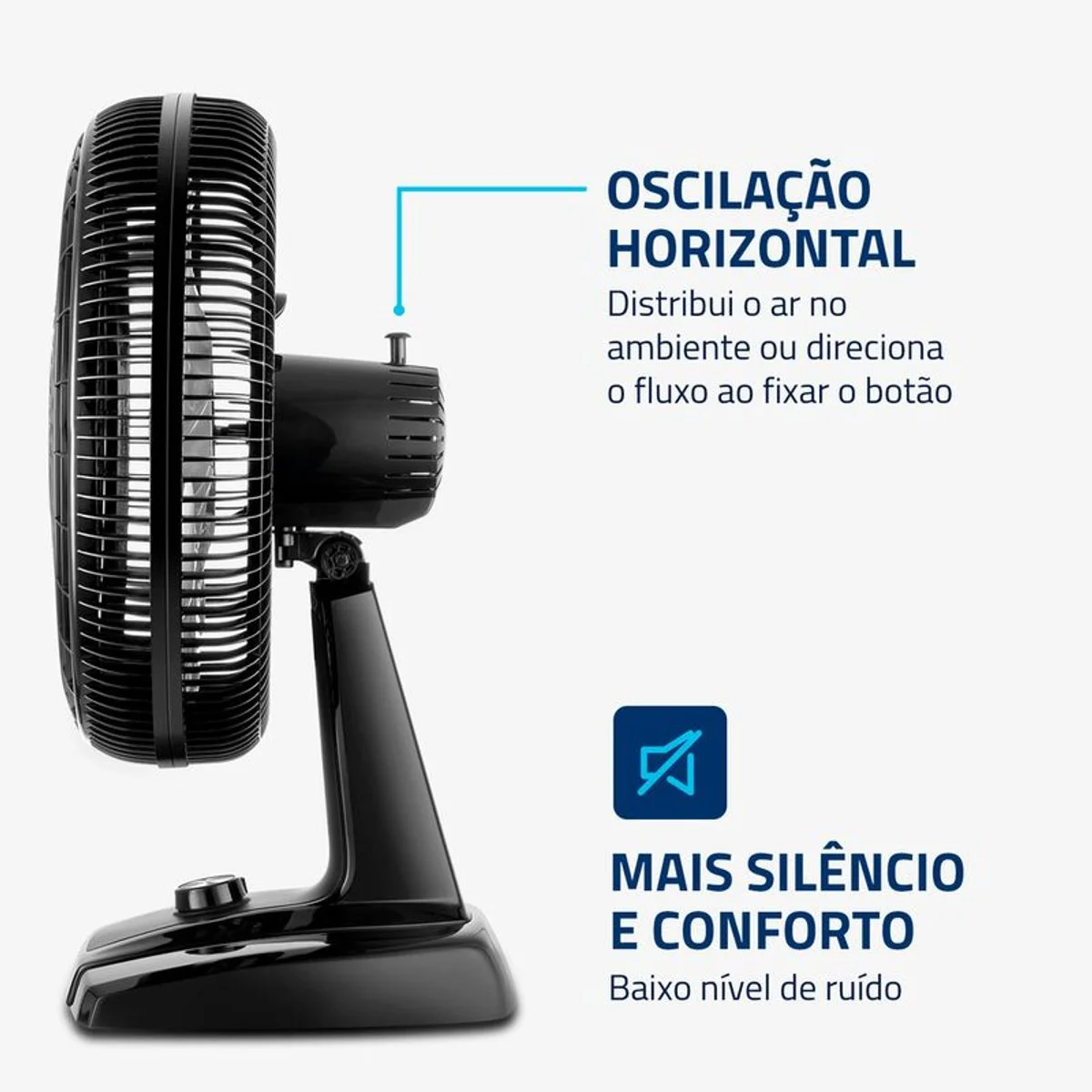 Ventilador de Mesa Mondial Turbo 8 Pás 40cm NVT-40-8P-B 140W Preto 127V - AP / MT