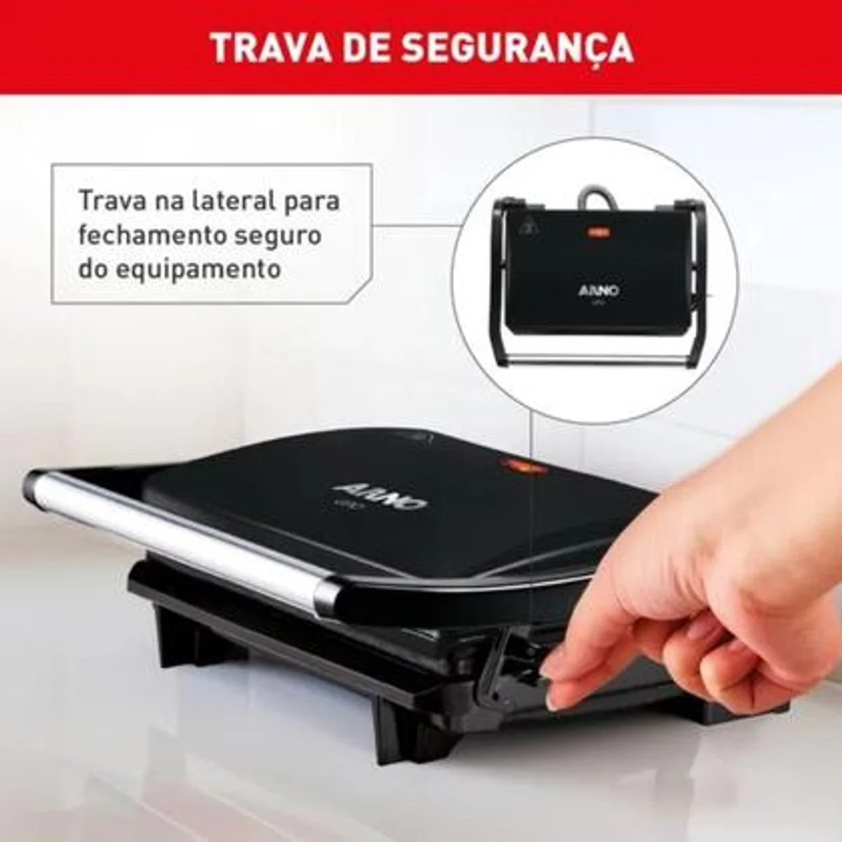Grill Panini Arno Compacto SW3318B2 Preto 127V - AP / MT