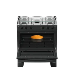 Fogão Atlas Mônaco Plus 5 Bocas Preto Mesa Inox Acendimento Automático - AP / MT
