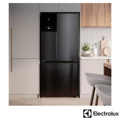 Refrigerador Electrolux Multidoor Efficient 590L Frost Free AutoSense Inverter 3 Portas Black Inox Look IM8B 127V - AP / MT