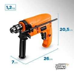 Furadeira de Impacto Mondial FI-RH-01M 650W 127V com Maleta e 19 Acessórios - AP / MT