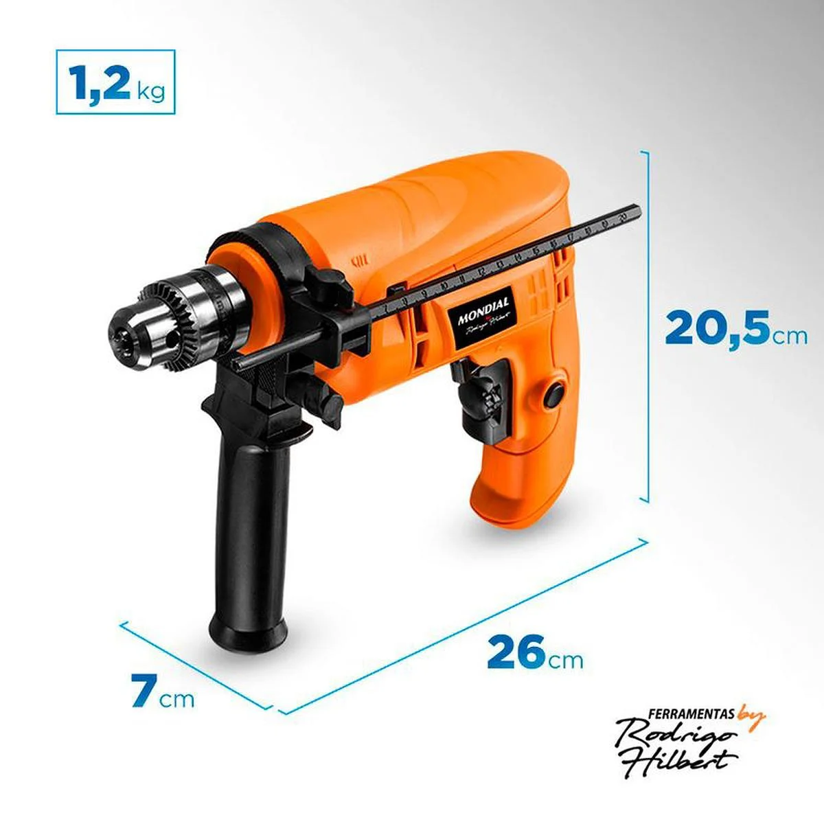 Furadeira de Impacto Mondial FI-RH-01M 650W 127V com Maleta e 19 Acessórios - AP / MT