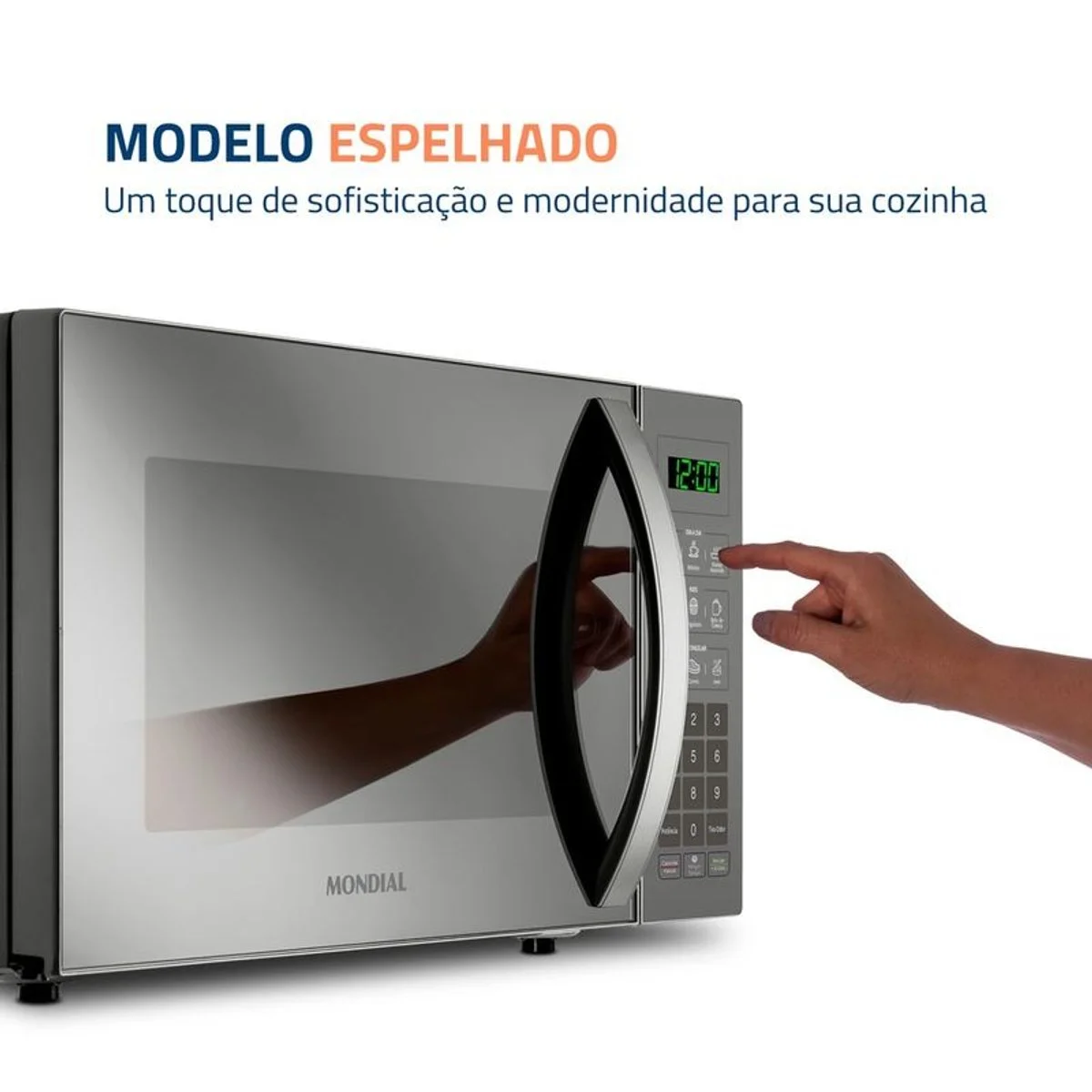 Micro-ondas Mondial MO-02-34-E Espelhado 34L 127V - AP / MT