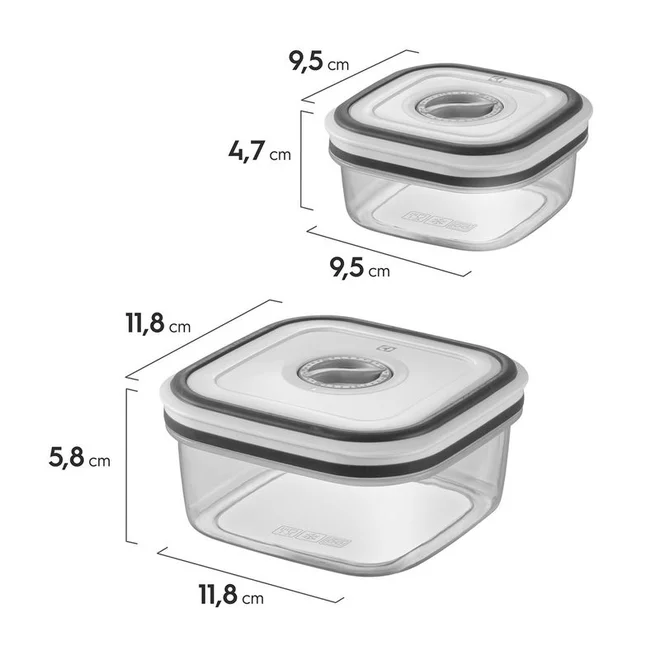 Potes Herméticos de Plástico Electrolux Cinza Kit 8 Unidades - AP / MT
