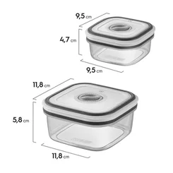 Potes Herméticos de Plástico Electrolux Cinza Kit 8 Unidades - AP / MT