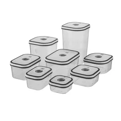 Potes Herméticos de Plástico Electrolux Cinza Kit 8 Unidades - AP / MT