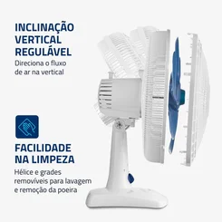 Ventilador de Mesa Mondial Super Power 30cm 6 Pás VSP-30-AP 127V Preto/Azul - AP / MT