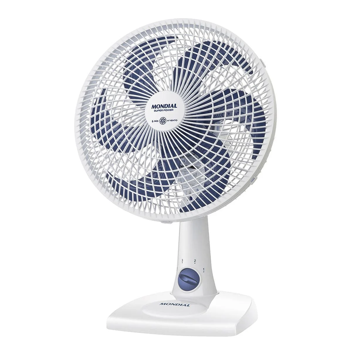 Ventilador de Mesa Mondial Super Power 30cm 6 Pás VSP-30-AP 127V Preto/Azul - AP / MT