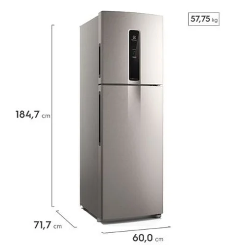 Geladeira Electrolux Frost Free Inverter 410L Efficient AutoSense Inox Look IF46S 127V - AP / MT