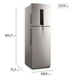 Geladeira Electrolux Frost Free Inverter 410L Efficient AutoSense Inox Look IF46S 127V - AP / MT