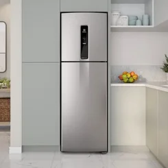 Geladeira Electrolux Frost Free Inverter 410L Efficient AutoSense Inox Look IF46S 127V - AP / MT