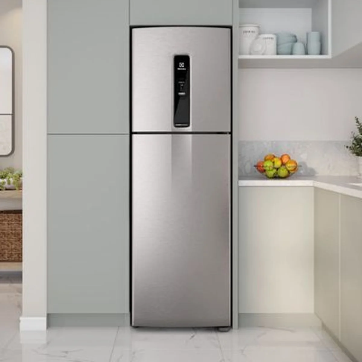 Geladeira Electrolux Frost Free Inverter 410L Efficient AutoSense Inox Look IF46S 127V - AP / MT