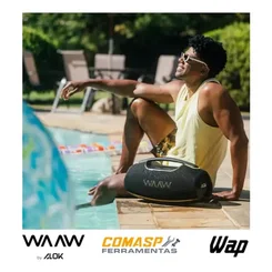 Caixa de Som Bluetooth Boombox WAAW by Alok Hyperboom 1000 WAAW0037 - AP / MT
