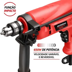 Furadeira de Impacto Mondial Power Tools NFFI-07 650W 3/8" 127V - AP / MT
