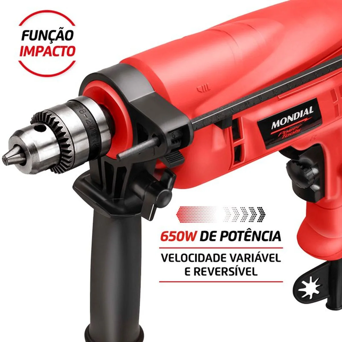 Furadeira de Impacto Mondial Power Tools NFFI-07 650W 3/8" 127V - AP / MT