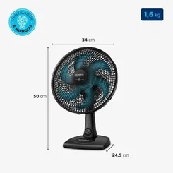 Ventilador de Mesa Mondial Super Power II NVSP-30-AP2 30cm 60W 127V Preto e Azul Petróleo - AP / MT