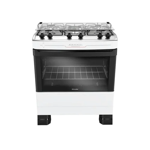 Fogão Mueller MFI5BF 5 Bocas Branco Mesa Inox Tripla Chama Bivolt - AP / MT