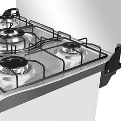 Fogão Mueller MFI5BF 5 Bocas Branco Mesa Inox Tripla Chama Bivolt - AP / MT