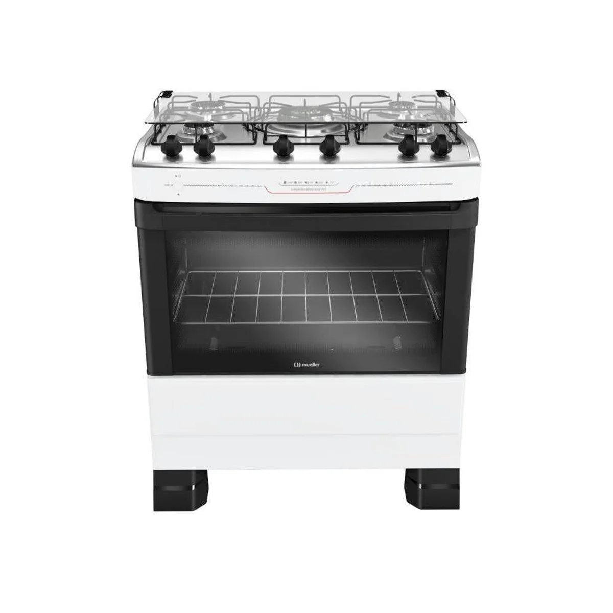 Fogão Mueller MFI5BF 5 Bocas Branco Mesa Inox Tripla Chama Bivolt - AP / MT