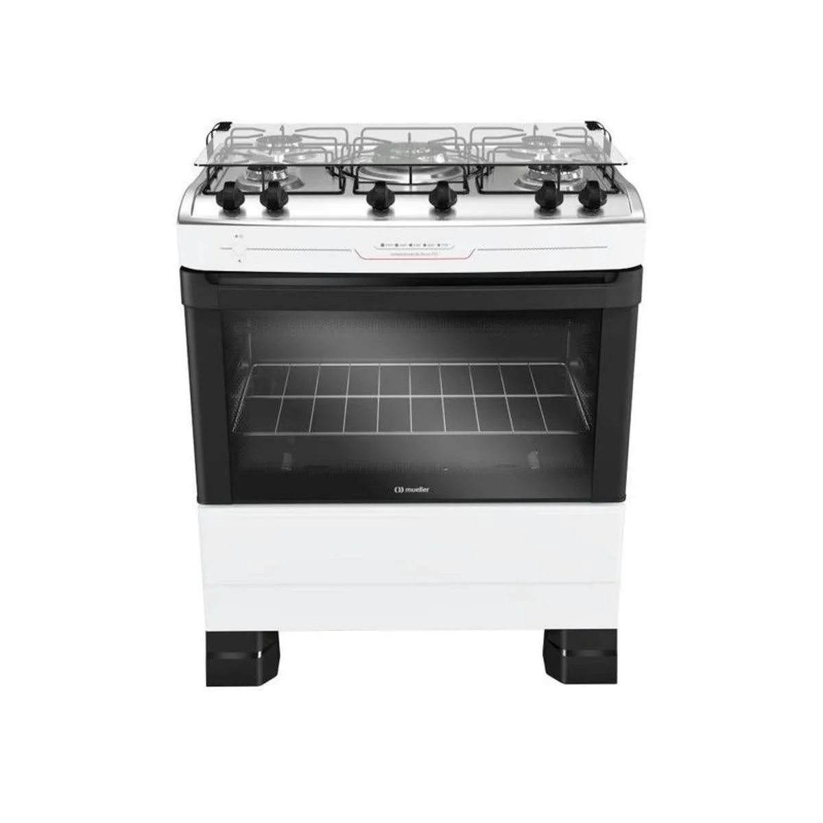 Fogão Mueller MFI5BF 5 Bocas Branco Mesa Inox Tripla Chama Bivolt - AP / MT