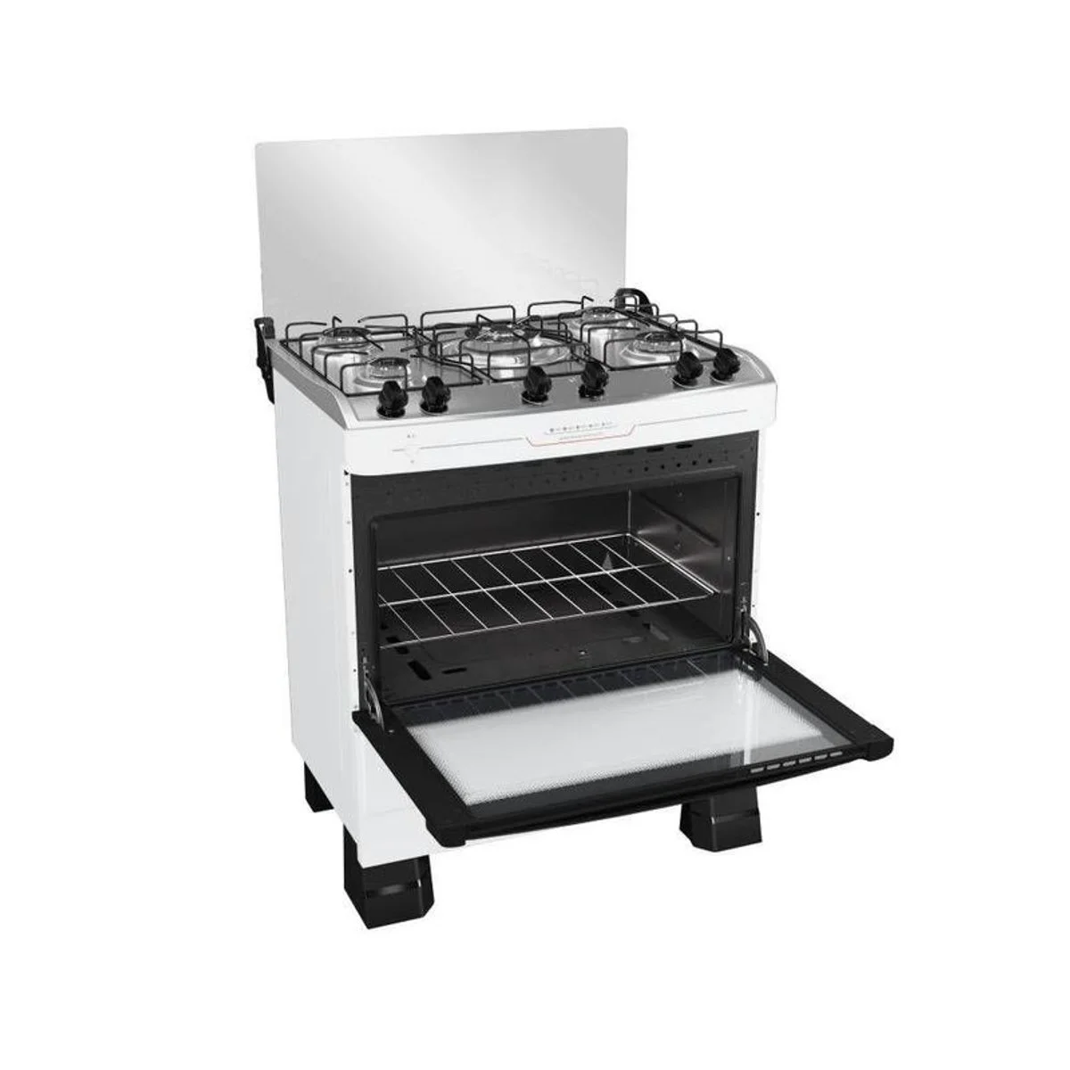 Fogão Mueller MFI5BF 5 Bocas Branco Mesa Inox Tripla Chama Bivolt - AP / MT