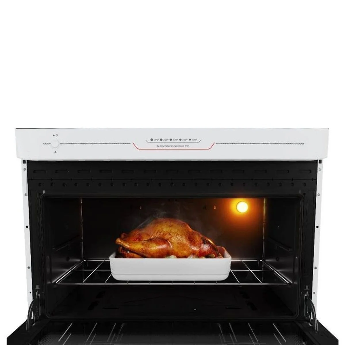 Fogão Mueller MFI5BF 5 Bocas Branco Mesa Inox Tripla Chama Bivolt - AP / MT
